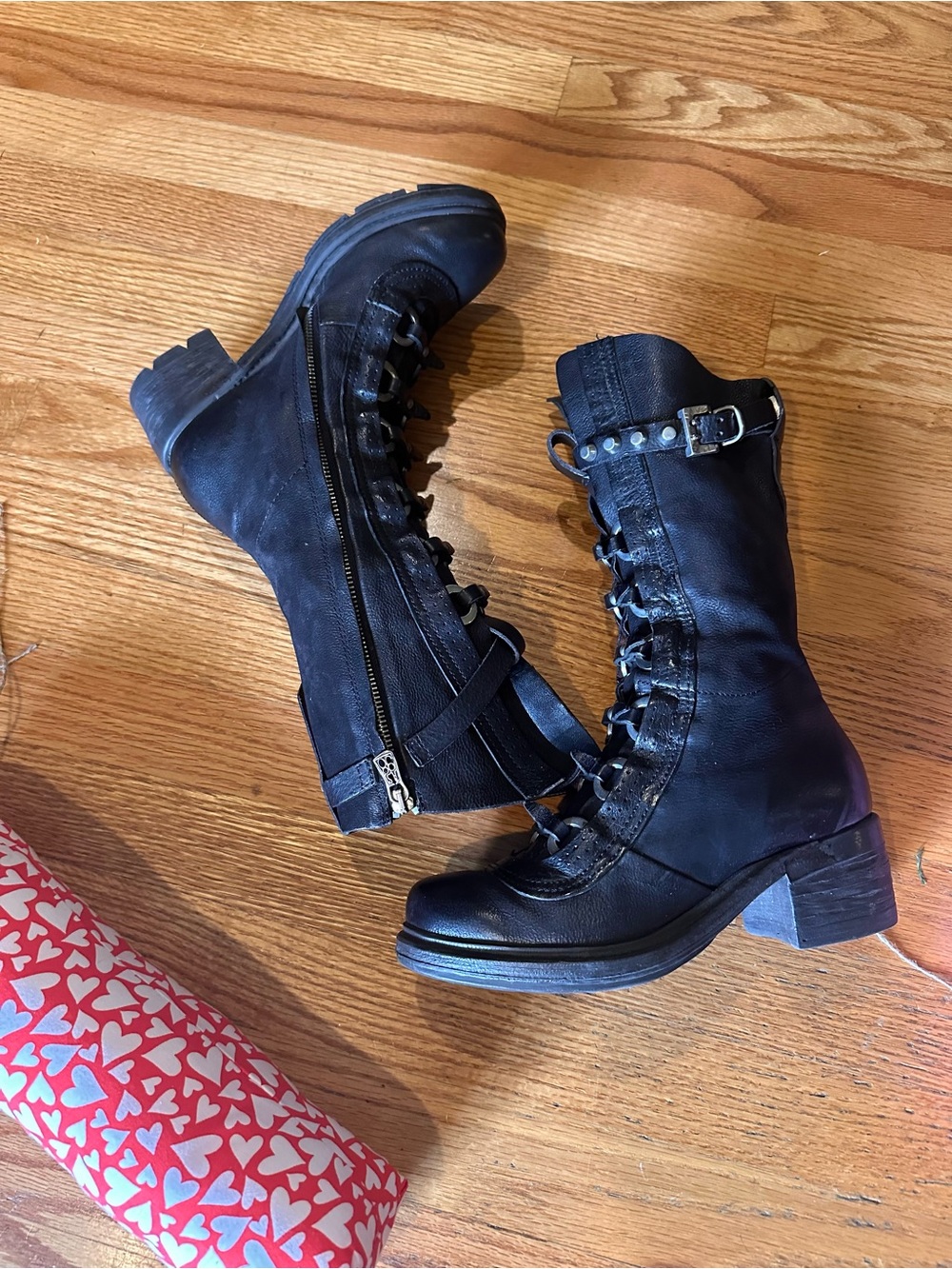 A.S98 BARDOS, black  Lace-Up Mid-Calf Women’s Boots